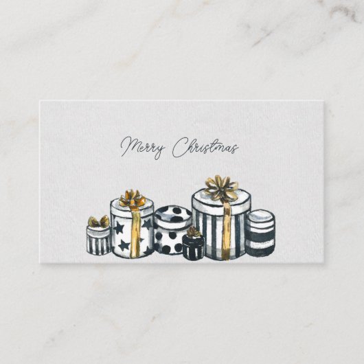 Kerstaxe pretdozen visitekaartje (Voorkant)