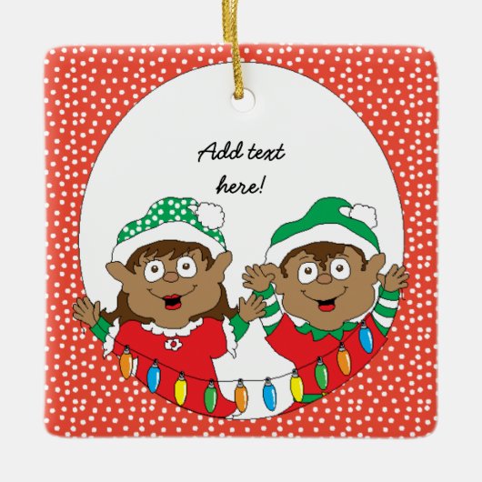 Kerstaxen van kleur keramisch ornament (Voorkant)