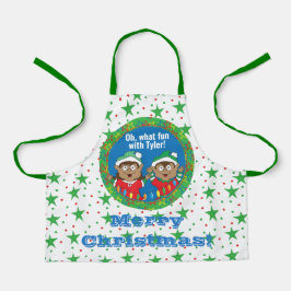 Kerstaxen van kleur schort