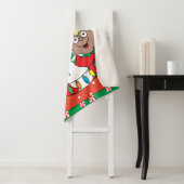 Kerstaxen van kleur sherpa deken (In situ)