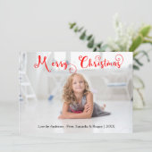 Kerstaxfoto van Merry - Kandriet voor kerstmis - K Feestdagenkaart (Staand voorkant)