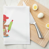 Kerstaxhanddoek van Gingerbrood Theedoek (Quarter Fold)