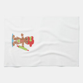 Kerstaxhanddoek van Gingerbrood Theedoek