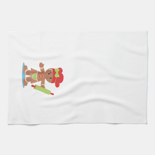Kerstaxhanddoek van Gingerbrood Theedoek (Horizontaal)