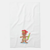 Kerstaxhanddoek van Gingerbrood Theedoek (Verticaal)