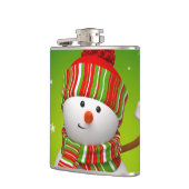 Kerstaxis, gevlekte fles/Snowman Heupfles (Links)