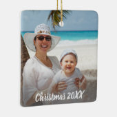 Kerstaxis - keramische versiering met volledige fo keramisch ornament (Rechts)