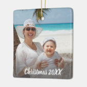 Kerstaxis - keramische versiering met volledige fo keramisch ornament (Links)