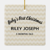 Kerstaxis - keramische versiering met volledige fo keramisch ornament (Achterkant)