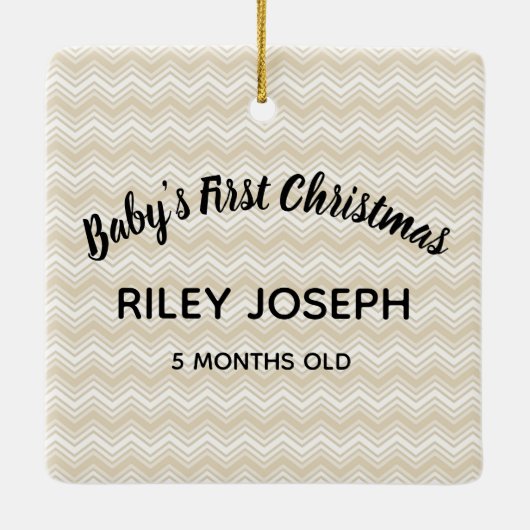 Kerstaxis - keramische versiering met volledige fo keramisch ornament (Achterkant)