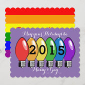 Kerstaxkaart voor marry en Gay Lightbulb Feestdagenkaart (Voorkant / Achterkant)