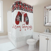 Kerstaxmittens Showgordijn Douchegordijn (In situ)