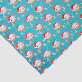 KerstAxolotl met Santa Hat en Fairy Lights Tissuepapier (Detail)