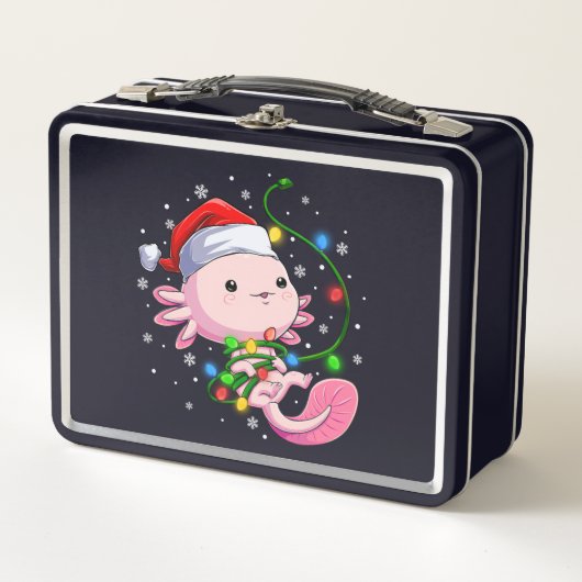 KerstAxolotl Santa Hat Lights (Voorkant)