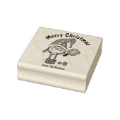 Kerstaxplebons met vierkante rubber stempel (Stempel)