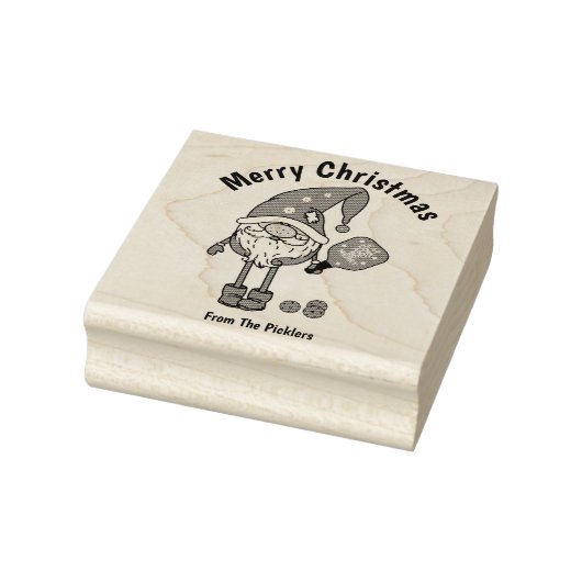 Kerstaxplebons met vierkante rubber stempel (Stempel)