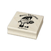 Kerstaxplebons met vierkante rubber stempel (Stempel)