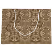 Kerstaxscript elegant koper Brown Groot Cadeauzakje (Voorkant)