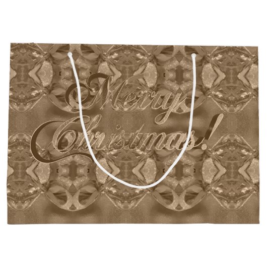 Kerstaxscript elegant koper Brown Groot Cadeauzakje (Achterkant)