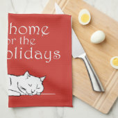 Kerstayin' Home voor de Feestdagen Dish Theedoek (Quarter Fold)