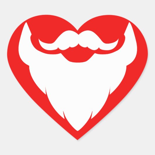 Kerstbaard en rode sticker van de kerstman (Voorkant)