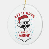 Kerstbaard kerstman, kerstman, gekerfd, laat het g keramisch ornament (Links)