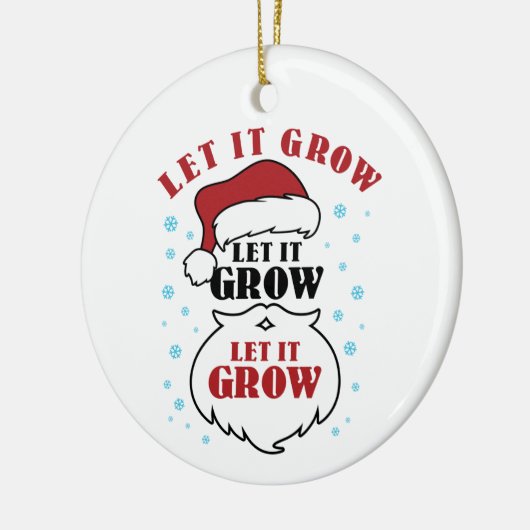 Kerstbaard kerstman, kerstman, gekerfd, laat het g keramisch ornament (Links)