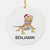 Kerstbaardagaam Kerstmanhoed Keramisch Ornament (Voorkant)
