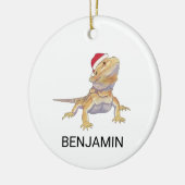 Kerstbaardagaam Kerstmanhoed Keramisch Ornament (Links)