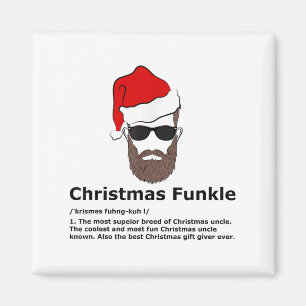 Kerstbaardje Funkle Funny Uncle Definitie Magneet