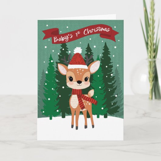 Kerstbaby 1e Kerstmis Kaart (Voorkant)