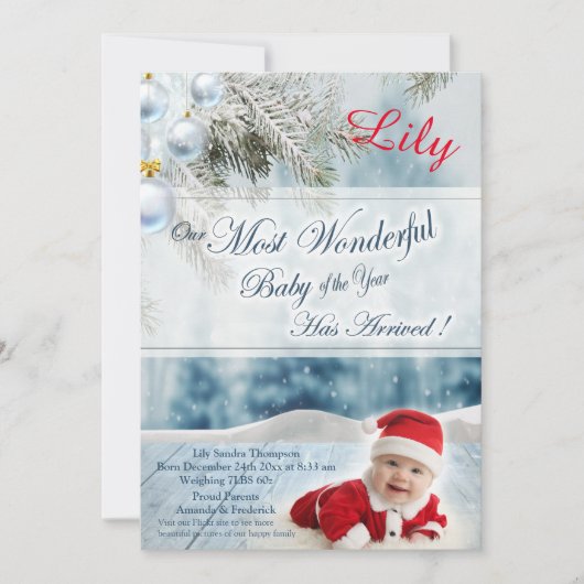 kerstBaby Aankondiging (Voorkant)