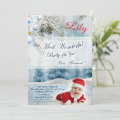 kerstBaby Aankondiging (Staand voorkant)