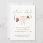 Kerstbaby Baby Kleren Baby Shower Kaart (Voorkant)