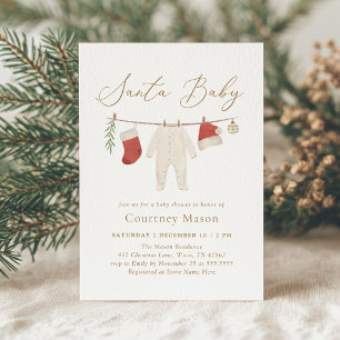 Kerstbaby Baby Kleren Baby Shower Kaart