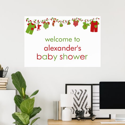 kerstBaby Baby shower Poster (Thuiskantoor)