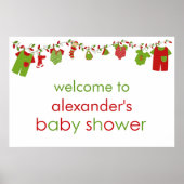 kerstBaby Baby shower Poster (Voorkant)