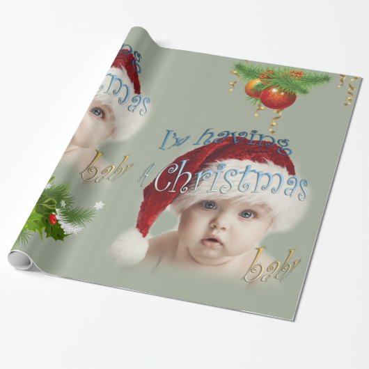 kerstBaby Cadeaupapier (Uitgerold)