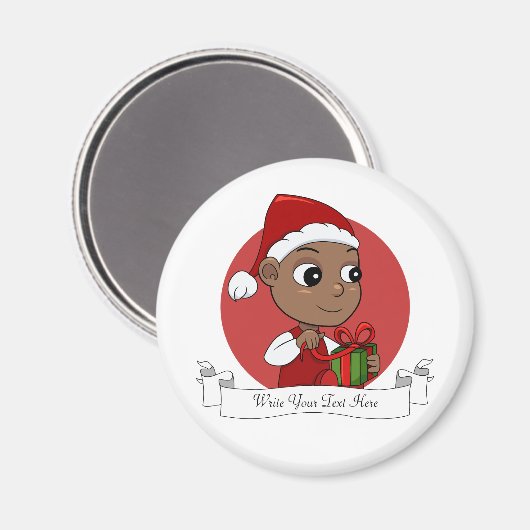 kerstbaby cartoon magnet (Voorkant / Achterkant)