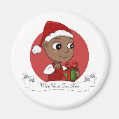 kerstbaby cartoon magnet (Voorkant)