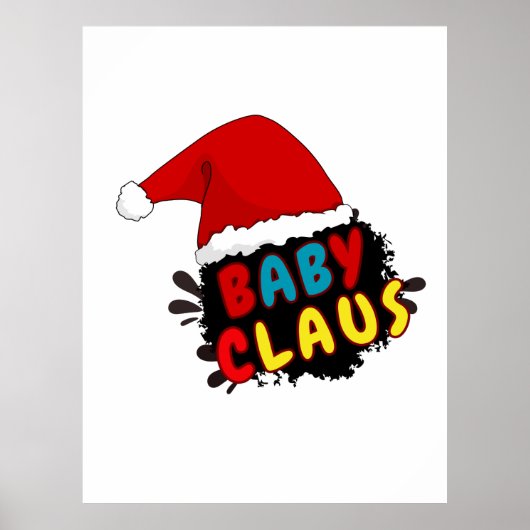 Kerstbaby Claus Poster (Voorkant)