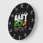 Kerstbaby-elf ontwerp-84608 grote klok (Hoek)