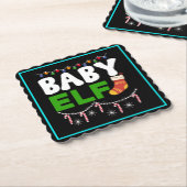 Kerstbaby-elf ontwerp-84608 kartonnen onderzetters (Gebogen)