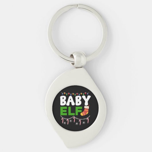 Kerstbaby-elf ontwerp-84608 sleutelhanger (Voorkant)