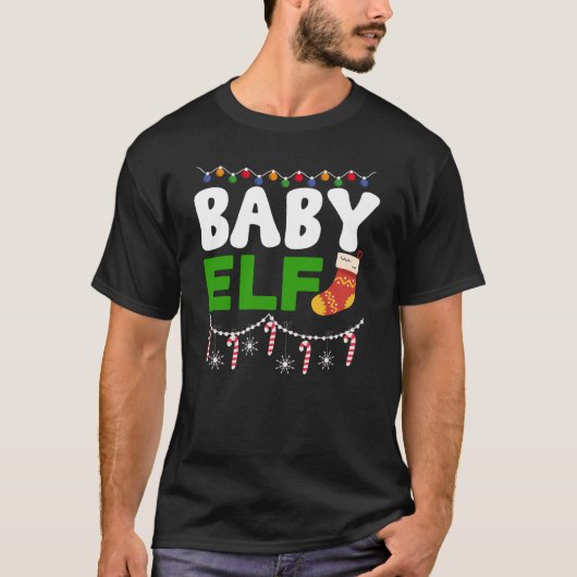 Kerstbaby-elf ontwerp-84608 t-shirt (Voorkant)