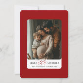 Kerstbaby Fotoaankondiging 'Hoe Meer Zelen Hoe Mee Feestdagenkaart (Voorkant)