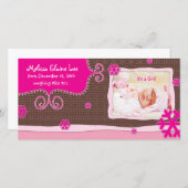 Kerstbaby Fotokaart Aankondiging (Voorkant / Achterkant)