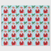 Kerstbaby, hart & dennenboom inpakpapier (Vlak)