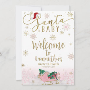 Kerstbaby kerstcadeau baby shower welkomstbord kaart