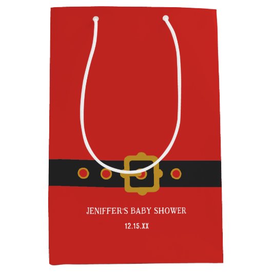 Kerstbaby Kerstvakantie Feestje  Medium Cadeauzakje (Voorkant)